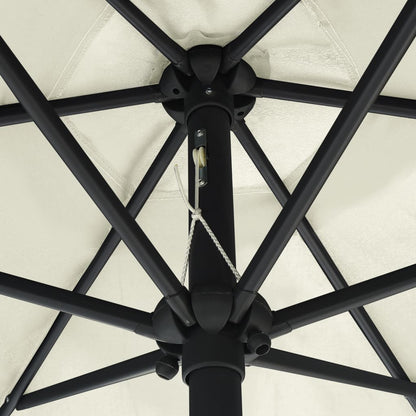 vidaXL Garden Parasol | Sand White | Polyester, Aluminium | 270 cm diameter