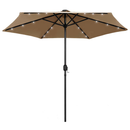 vidaXL Garden Parasol | Taupe | Polyester Fabric | 270 cm | Collapsible