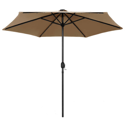 vidaXL Garden Parasol | Taupe | Polyester Fabric | 270 cm | Collapsible