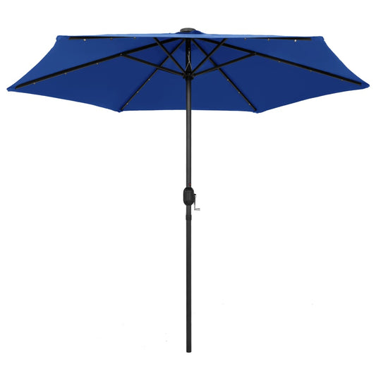 vidaXL Garden Parasol | Azure Blue | Polyester, Aluminium, Steel | Medium
