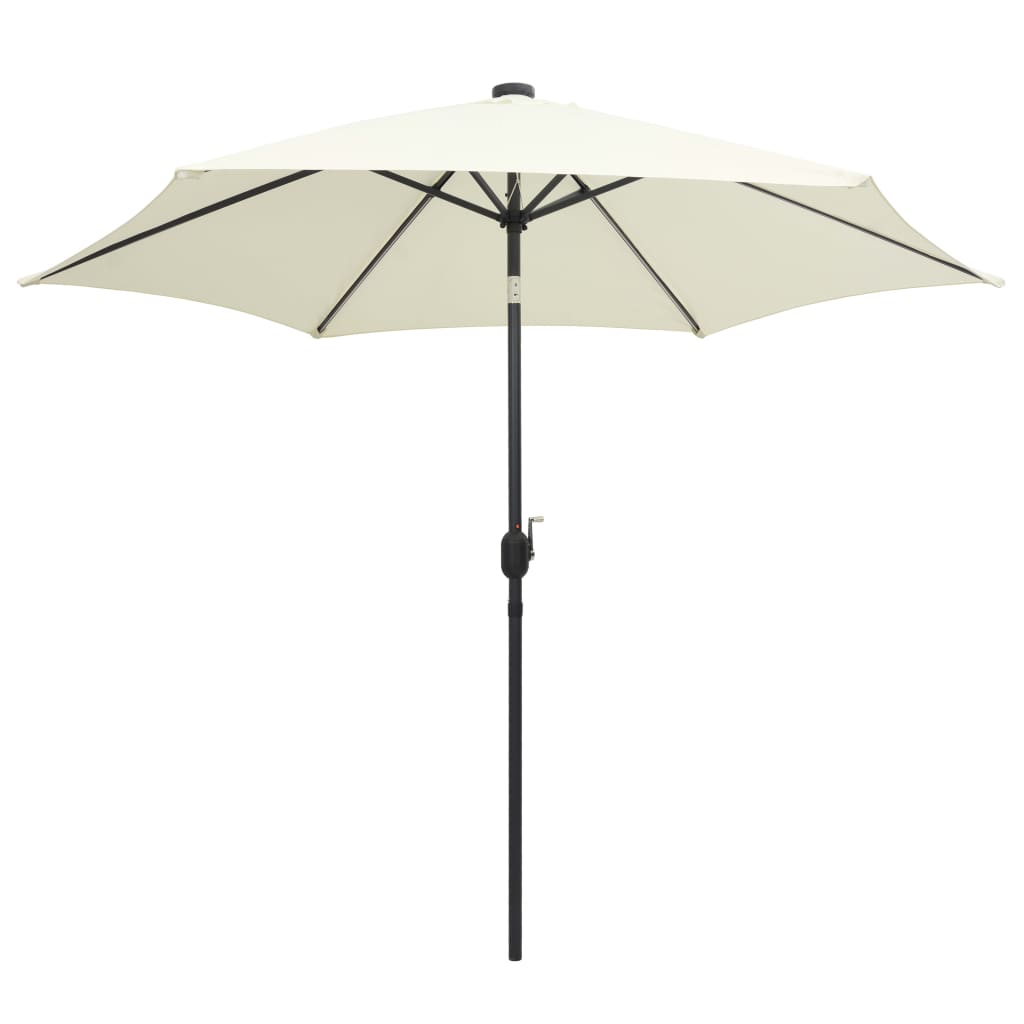 vidaXL Garden Parasol | Sand white | 100% polyester, aluminium | 300 cm diameter