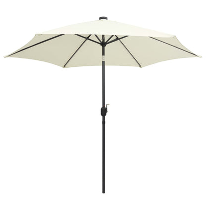 vidaXL Garden Parasol | Sand white | 100% polyester, aluminium | 300 cm diameter