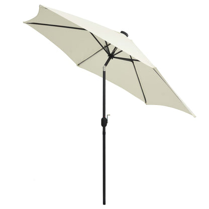 vidaXL Garden Parasol | Sand white | 100% polyester, aluminium | 300 cm diameter