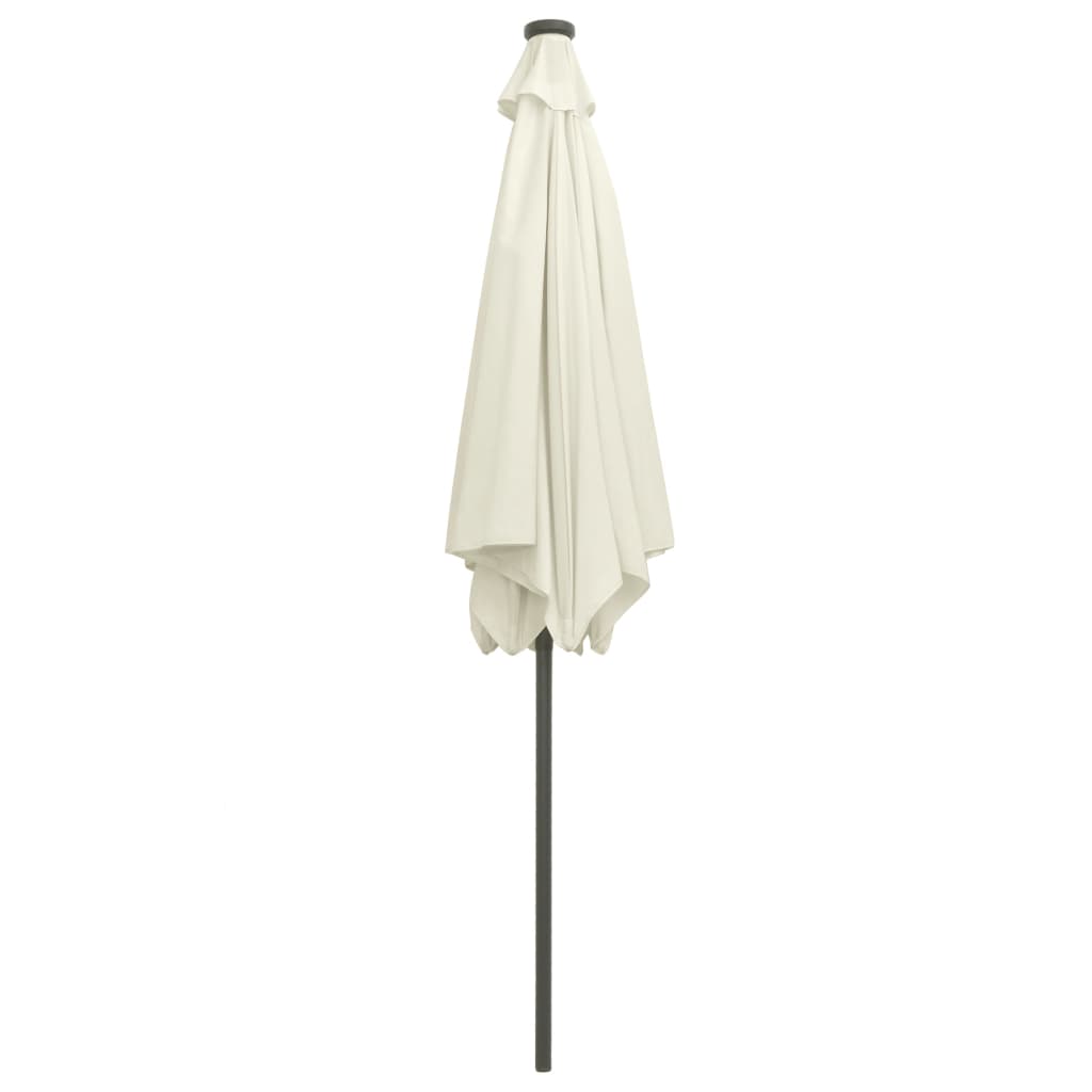 vidaXL Garden Parasol | Sand white | 100% polyester, aluminium | 300 cm diameter