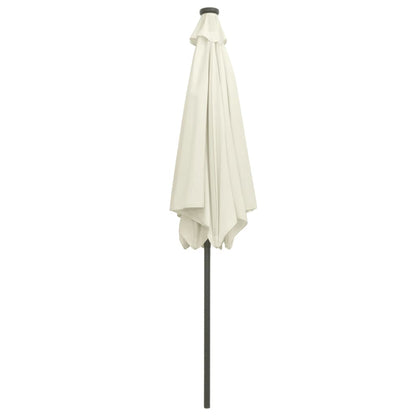 vidaXL Garden Parasol | Sand white | 100% polyester, aluminium | 300 cm diameter