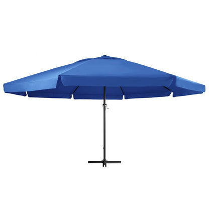 vidaXL Garden Parasol with Aluminium Pole 500 cm Azure Blue