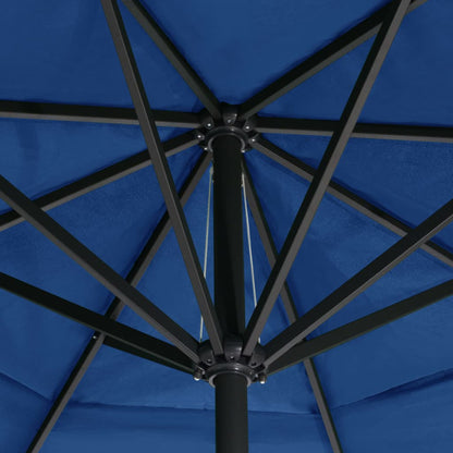 vidaXL Garden Parasol | Azure Blue | Polyester with PA coating | Large