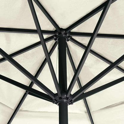 vidaXL Garden Parasol with Aluminium Pole 600 cm Sand White