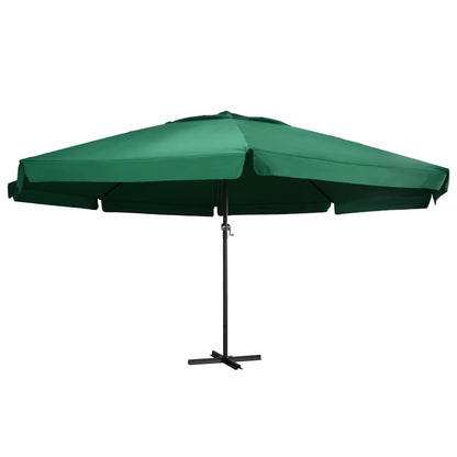 vidaXL Garden Parasol | Green | 100% Polyester with PA coating, Aluminium, Steel
