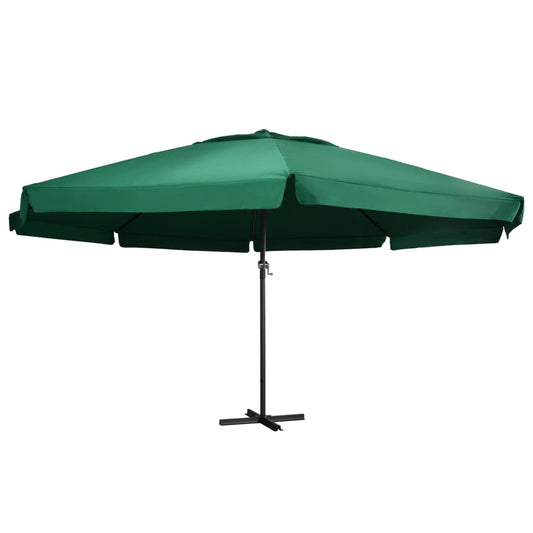 vidaXL Garden Parasol | Green | 100% Polyester with PA coating, Aluminium, Steel