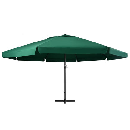 vidaXL Garden Parasol | Green | 100% Polyester with PA coating, Aluminium, Steel