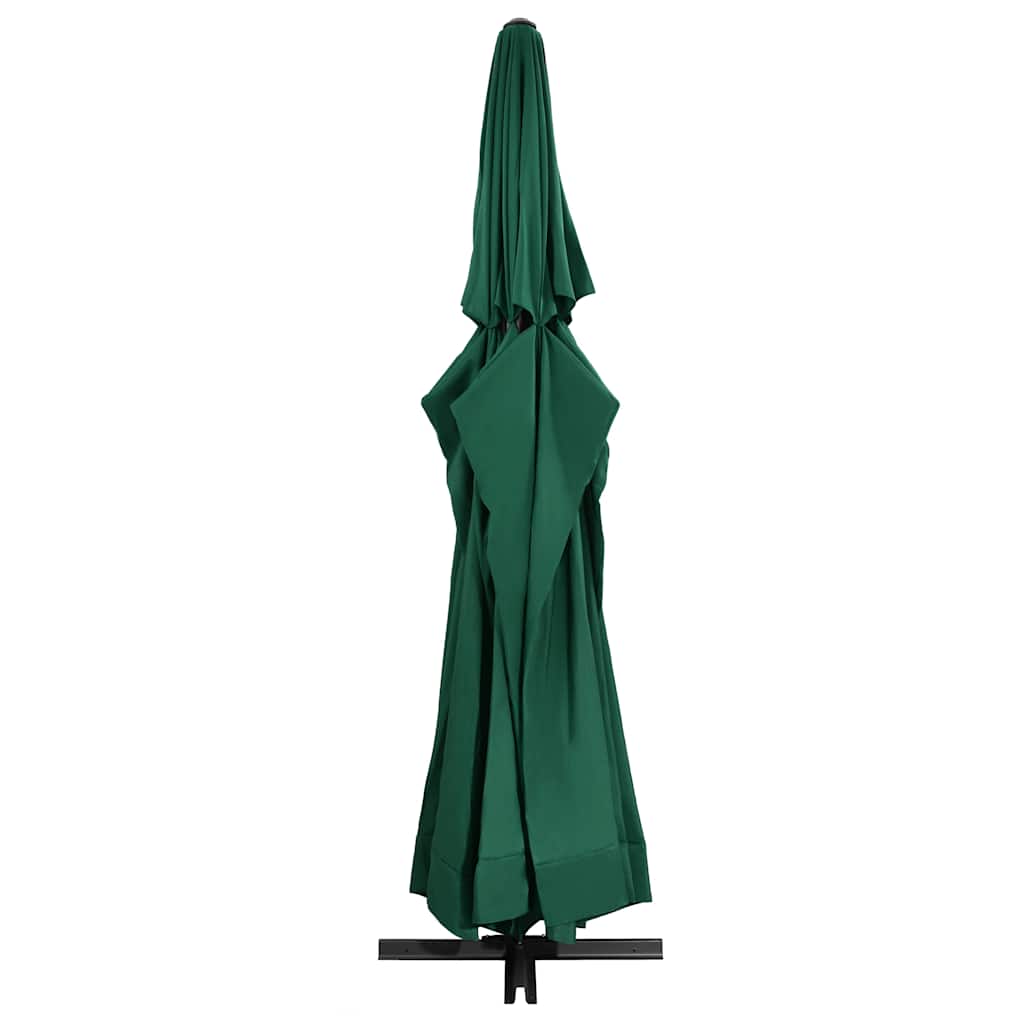 vidaXL Garden Parasol with Aluminium Pole 600 cm Green
