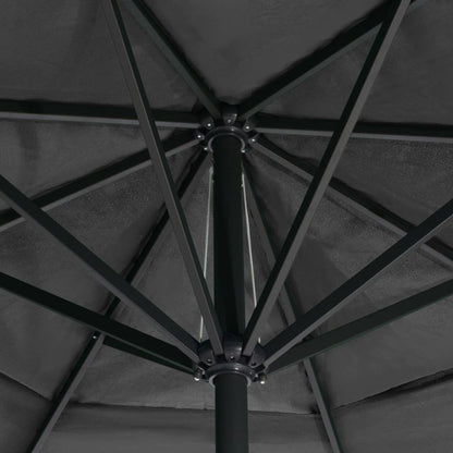 vidaXL Garden Parasol | Anthracite | Polyester, Aluminium, Steel