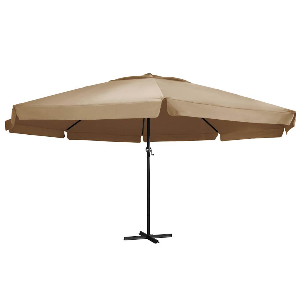 vidaXL Garden Parasol | Taupe | Polyester, Aluminium, Steel | Large