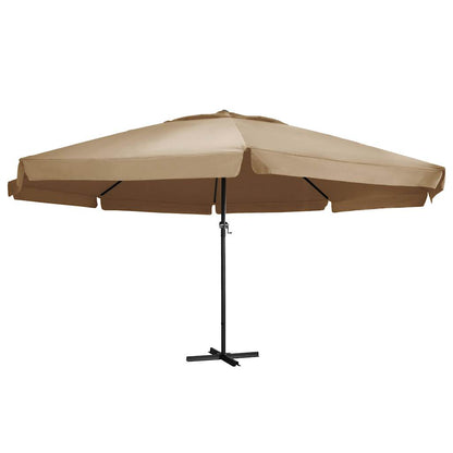 vidaXL Garden Parasol | Taupe | Polyester, Aluminium, Steel | Large