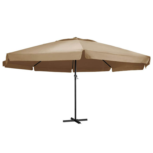 vidaXL Garden Parasol | Taupe | Polyester, Aluminium, Steel | Large