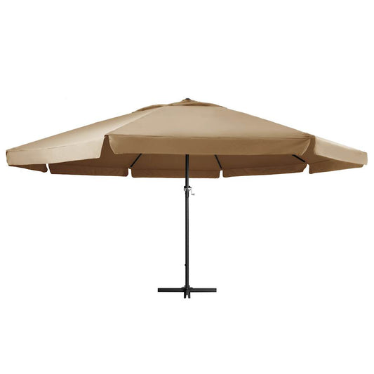 vidaXL Garden Parasol | Taupe | Polyester, Aluminium, Steel | Large