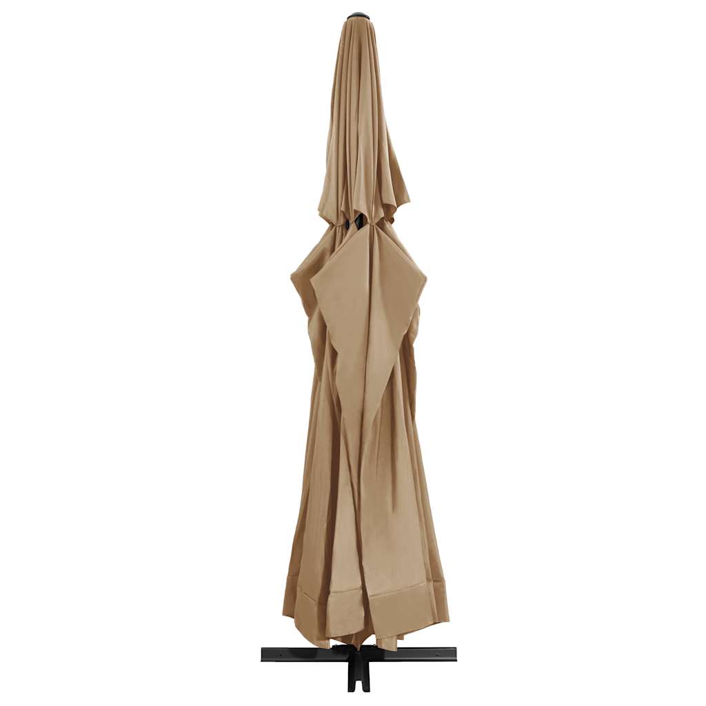 vidaXL Garden Parasol | Taupe | Polyester, Aluminium, Steel | Large