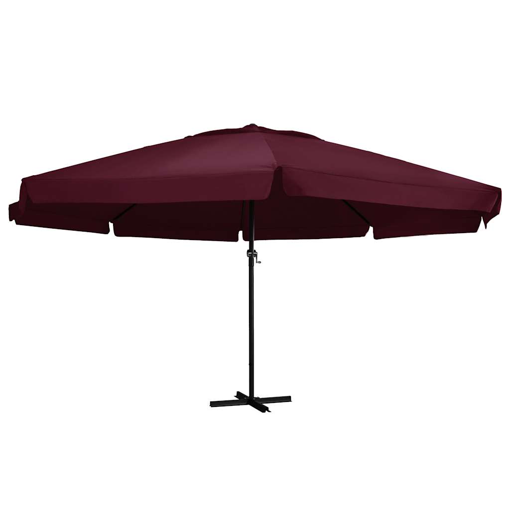 vidaXL Garden Parasol with Aluminium Pole 600 cm Bordeaux Red