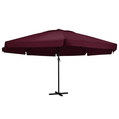 vidaXL Garden Parasol with Aluminium Pole 600 cm Bordeaux Red