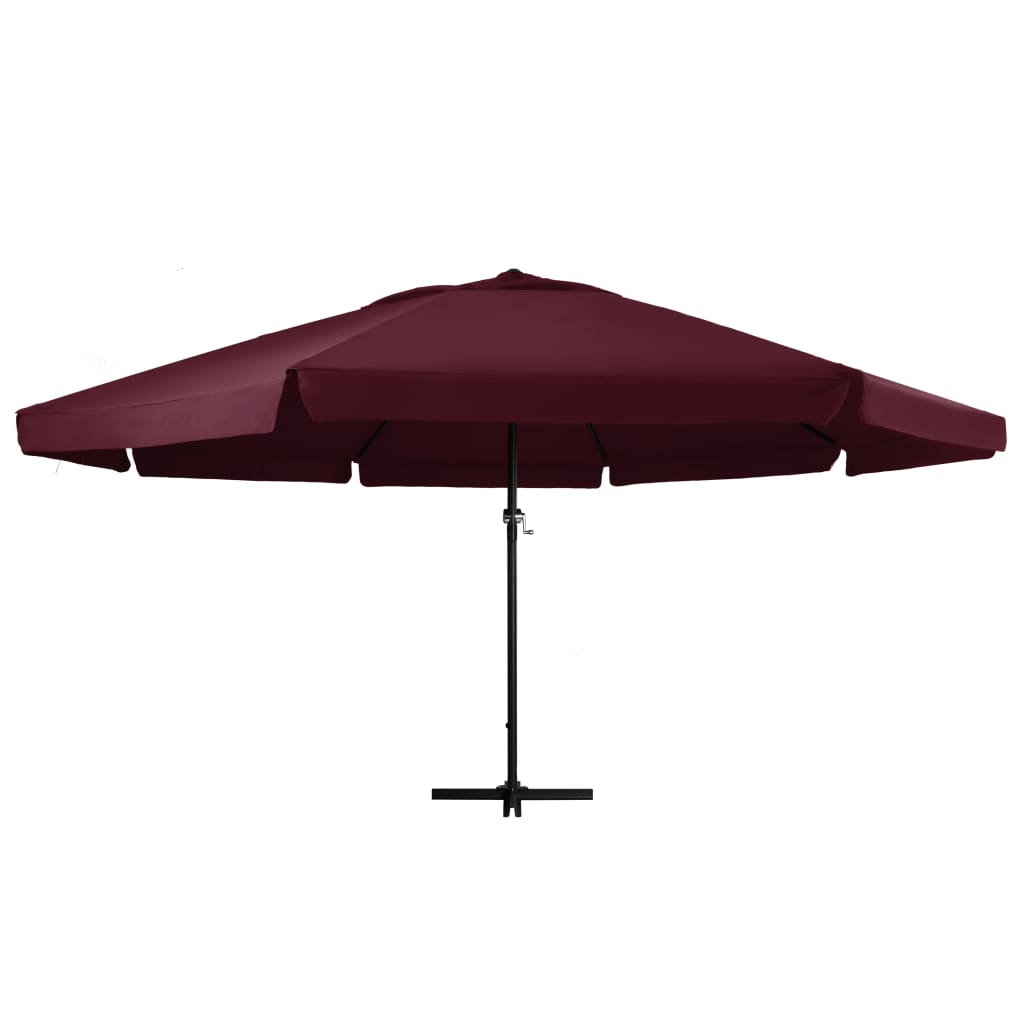 vidaXL Garden Parasol with Aluminium Pole 600 cm Bordeaux Red
