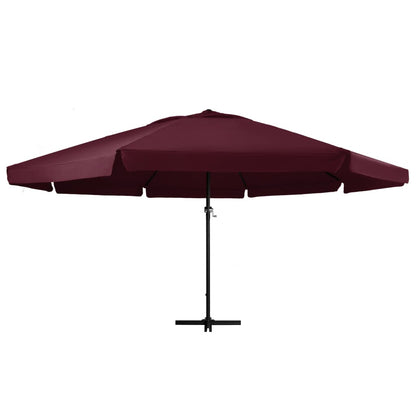 vidaXL Garden Parasol with Aluminium Pole 600 cm Bordeaux Red