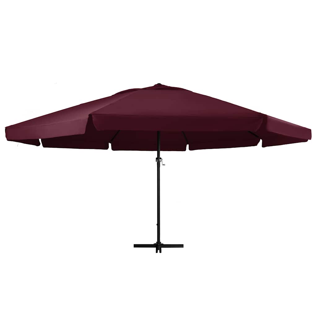 vidaXL Garden Parasol with Aluminium Pole 600 cm Bordeaux Red