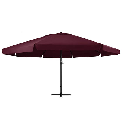 vidaXL Garden Parasol with Aluminium Pole 600 cm Bordeaux Red