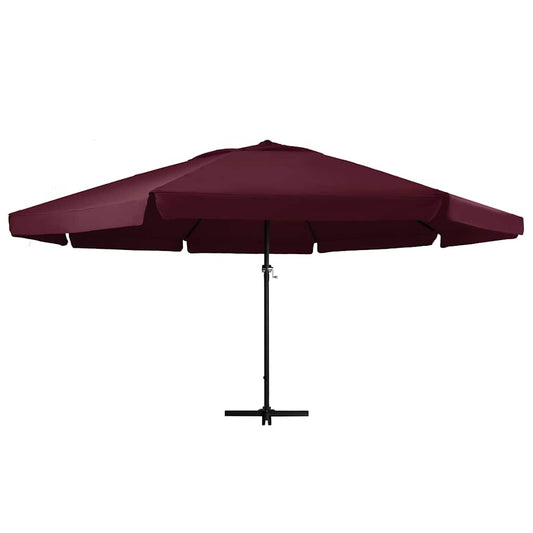 vidaXL Garden Parasol with Aluminium Pole 600 cm Bordeaux Red