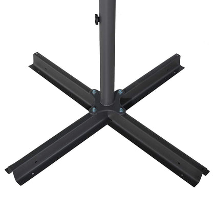 vidaXL Garden Parasol with Aluminium Pole 600 cm Black
