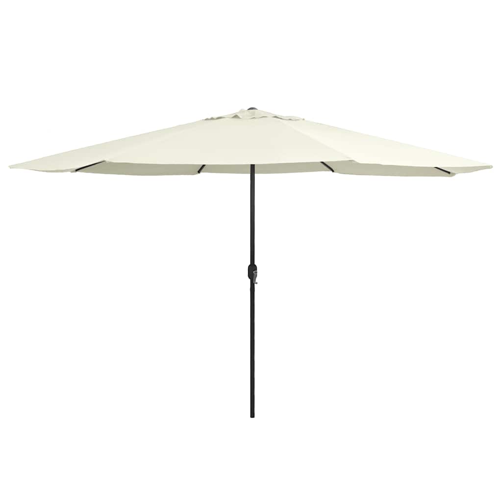 vidaXL Garden Parasol with Metal Pole 390 cm Sand White