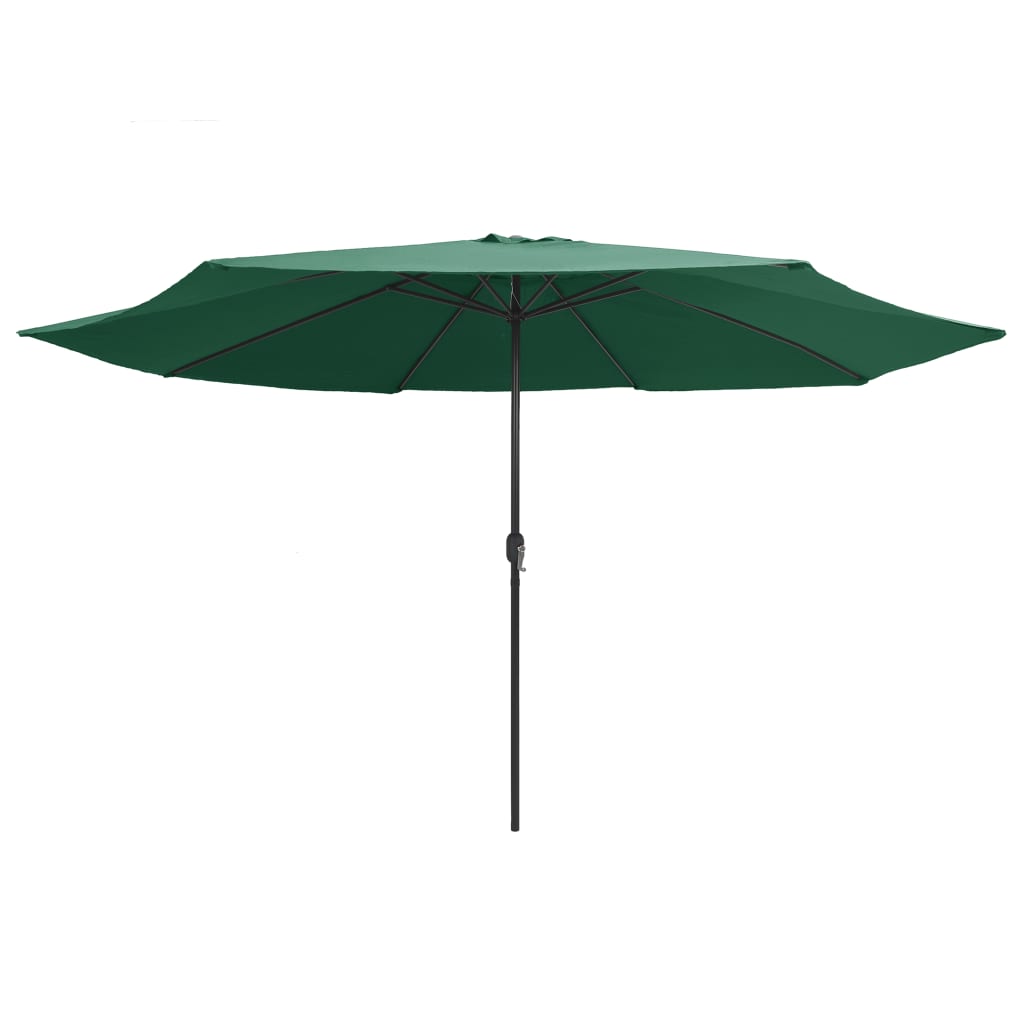 vidaXL Garden Parasol | Green | Polyester, Metal | Large | Tiltable