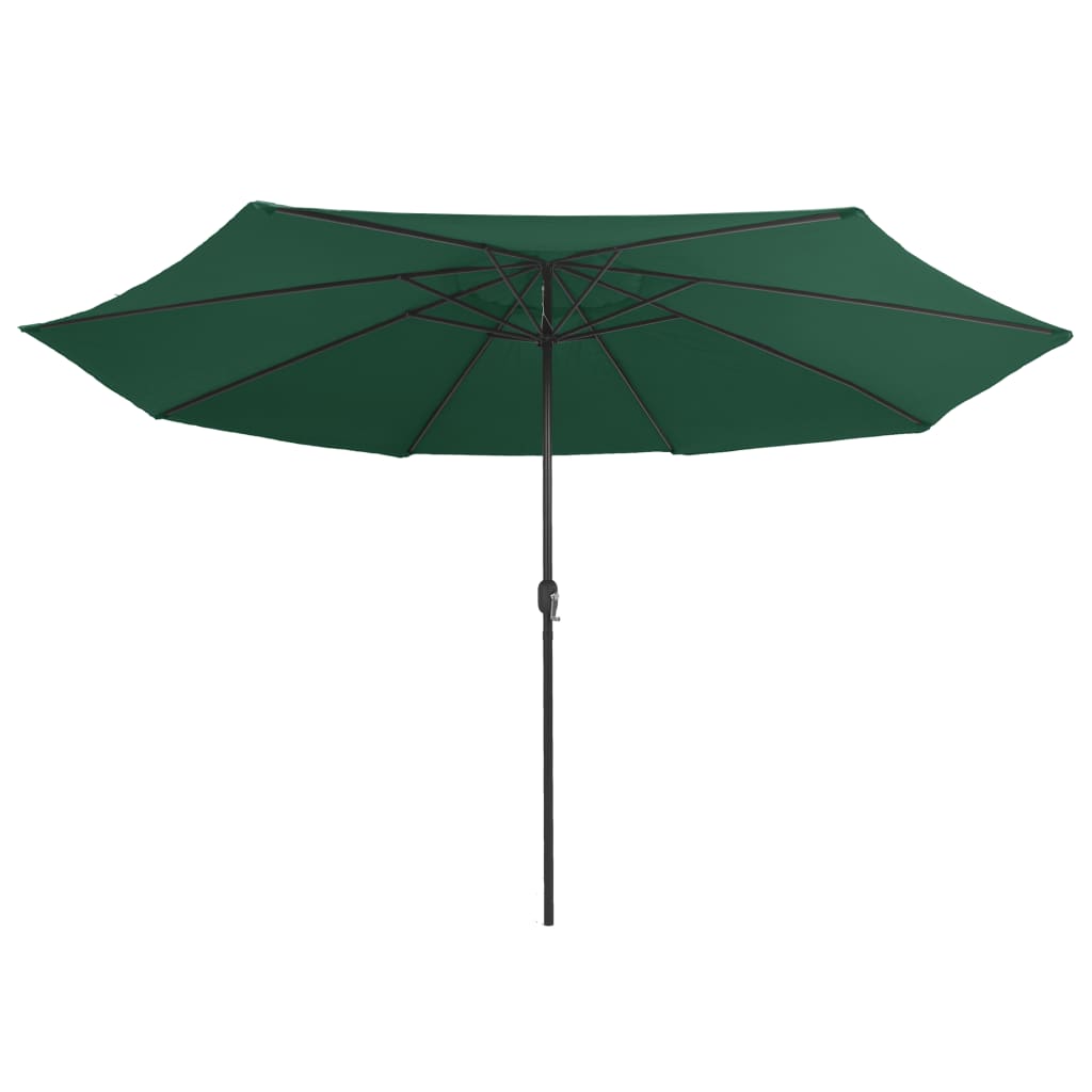 vidaXL Garden Parasol | Green | Polyester, Metal | Large | Tiltable