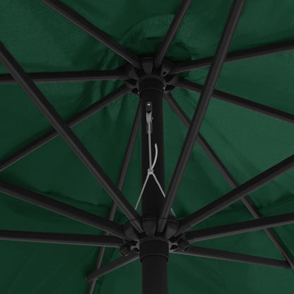 vidaXL Garden Parasol | Green | Polyester, Metal | Large | Tiltable