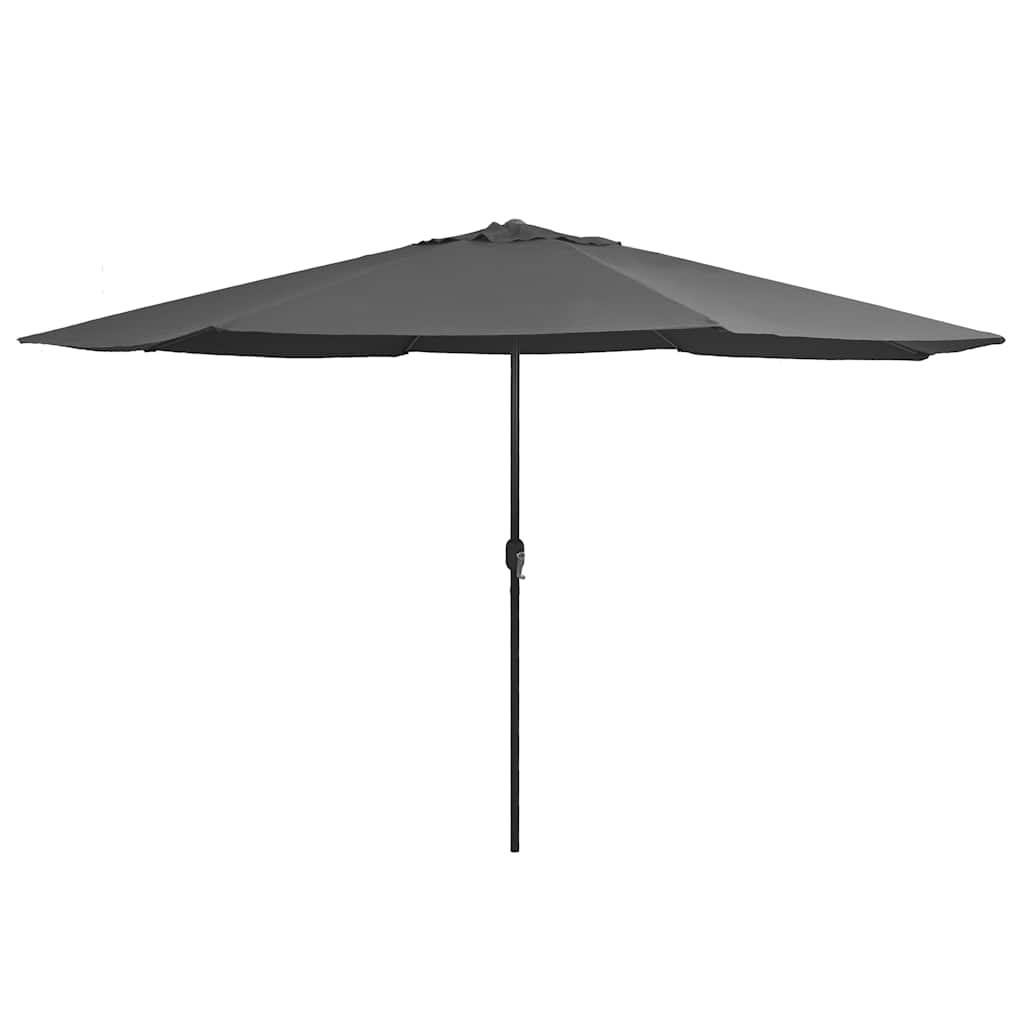 vidaXL Garden Parasol with Metal Pole 390 cm Anthracite