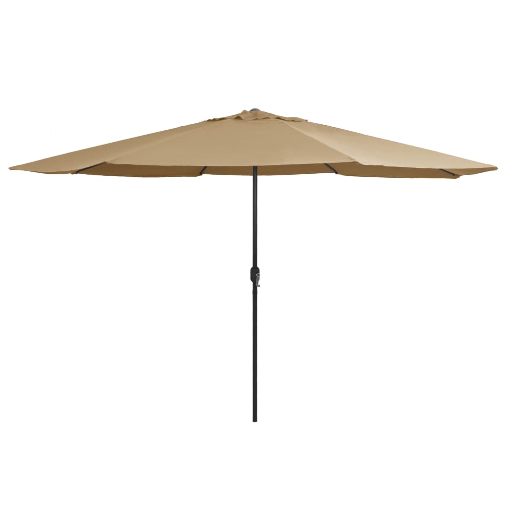 vidaXL Garden Parasol | Taupe | 100% polyester fabric, metal pole | Large
