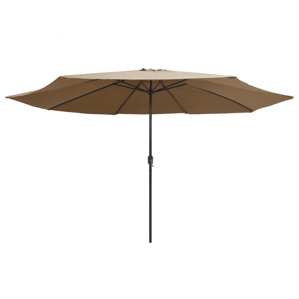 vidaXL Garden Parasol | Taupe | 100% polyester fabric, metal pole | Large