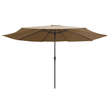 vidaXL Garden Parasol | Taupe | 100% polyester fabric, metal pole | Large