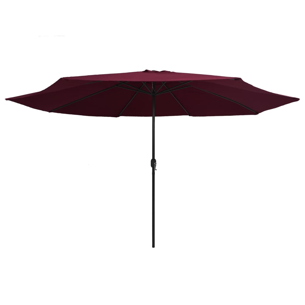 vidaXL Garden Parasol | Bordeaux red | Polyester, Metal | Medium | Foldable