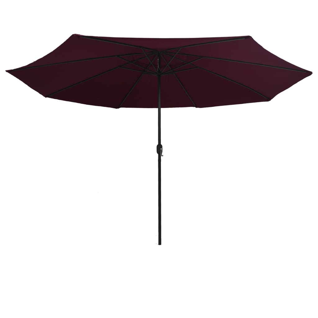 vidaXL Garden Parasol | Bordeaux red | Polyester, Metal | Medium | Foldable