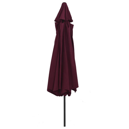 vidaXL Garden Parasol | Bordeaux red | Polyester, Metal | Medium | Foldable