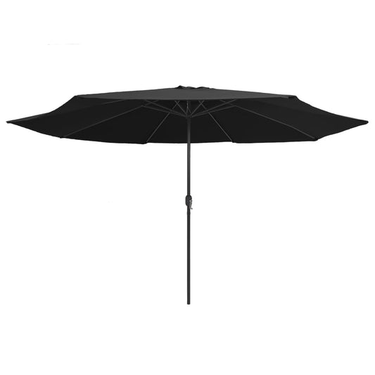 vidaXL Garden Parasol | Black | Metal, Polyester | Large |  Tiltable