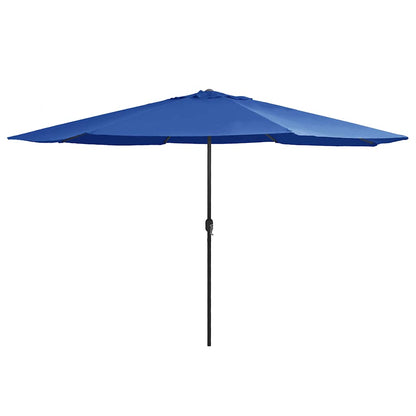 vidaXL Garden Parasol with Metal Pole 390 cm Azure Blue