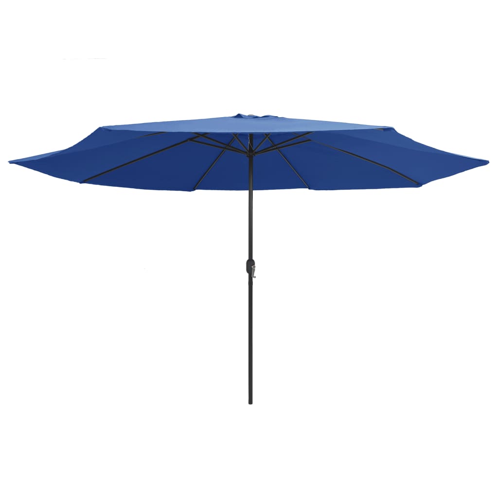 vidaXL Garden Parasol | Azure Blue | 100% polyester, metal | Large | Collapsible