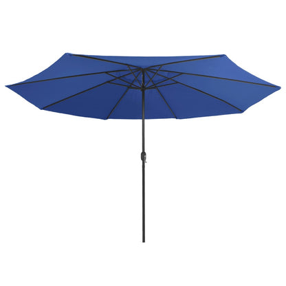 vidaXL Garden Parasol | Azure Blue | 100% polyester, metal | Large | Collapsible