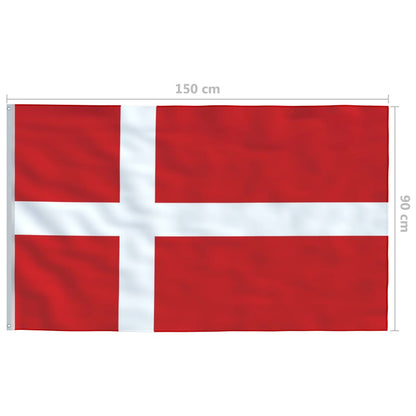 vidaXL Denmark Flag 90x150 cm