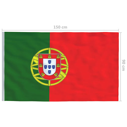 146057 vidaXL Portugal Flag 90x150 cm