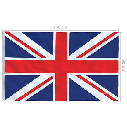 146063 vidaXL UK Flag 90x150 cm
