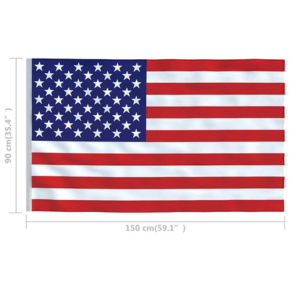 146064 vidaXL US Flag 90x150 cm