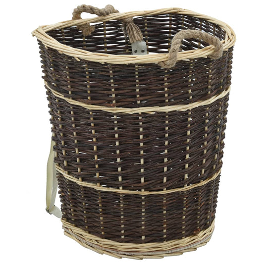 286973 vidaXL Firewood Backpack with Carrying Belts 44,5x37x50 cm Natural Willow